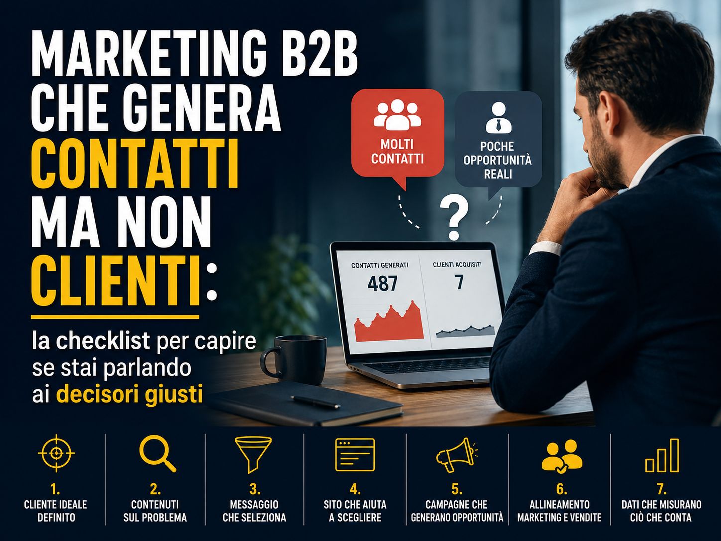 marketing B2B che genera contatti ma non clienti