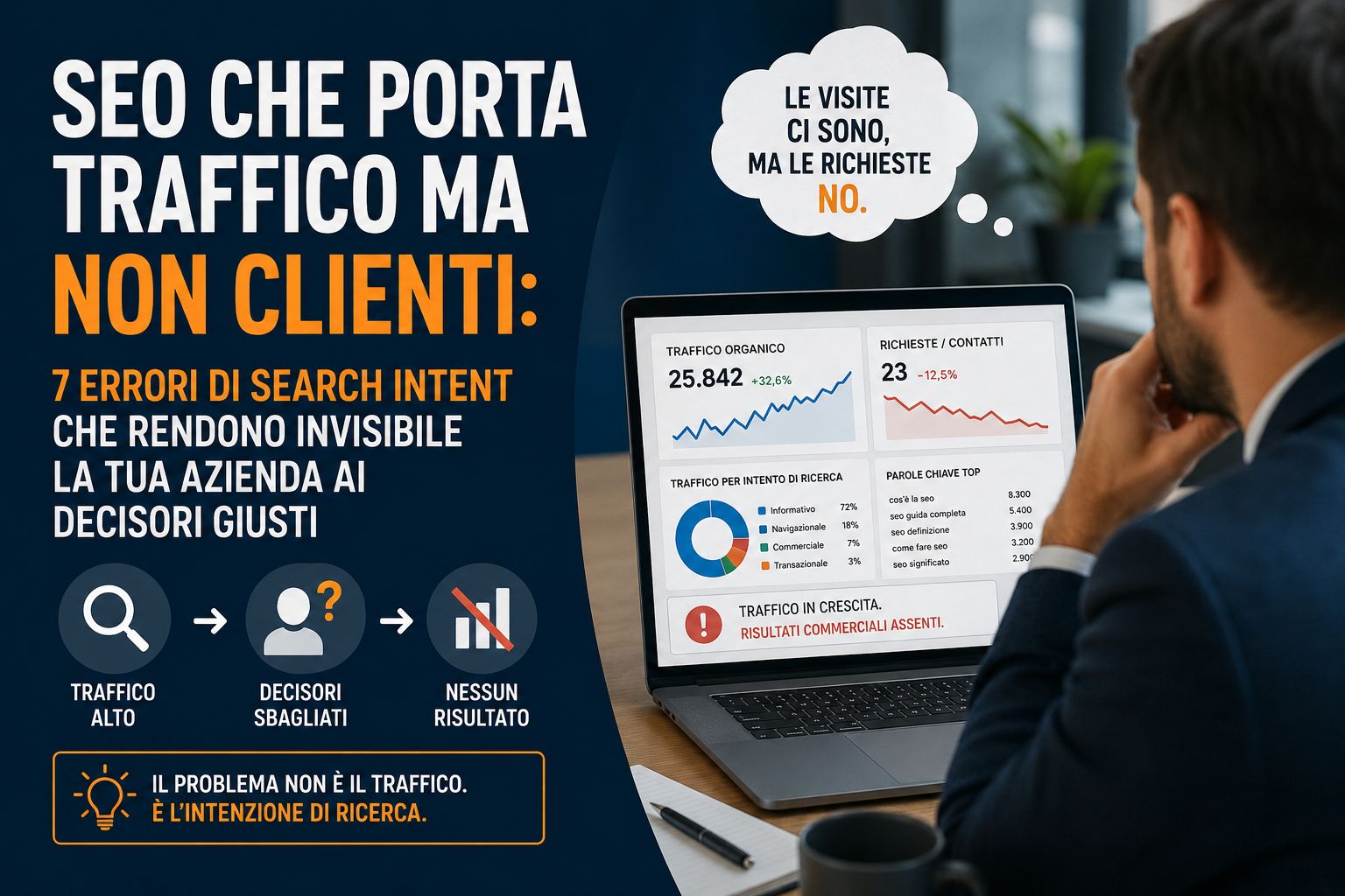 SEO che porta traffico ma non clienti: 7 errori di search intent