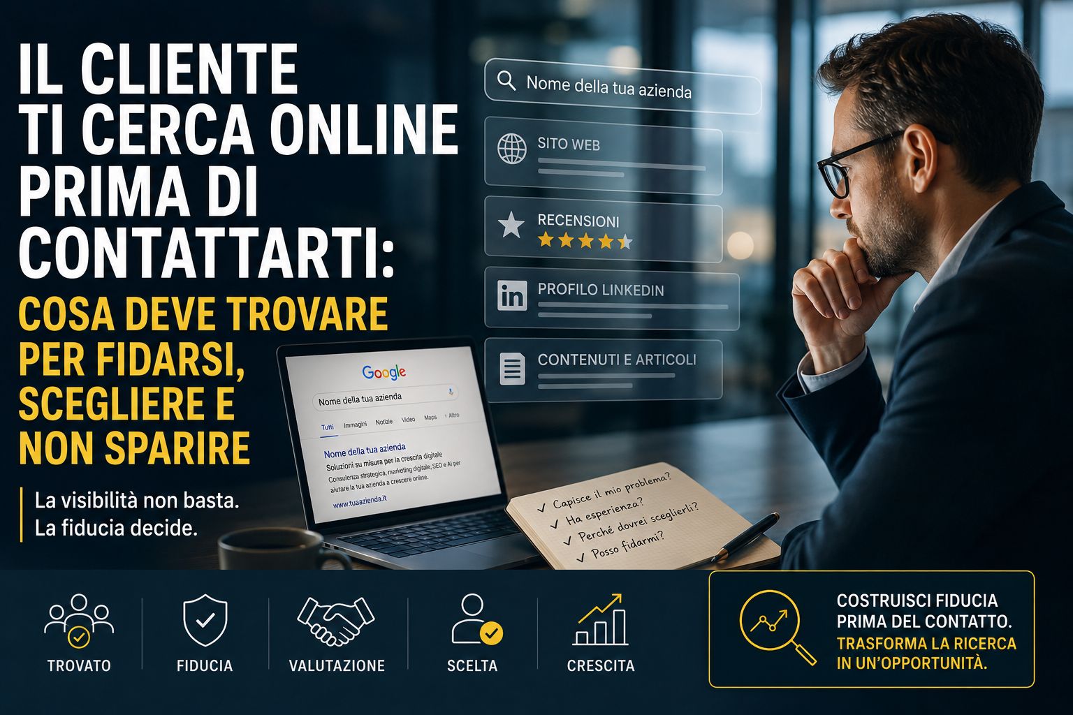 Il cliente ti cerca online prima di contattarti